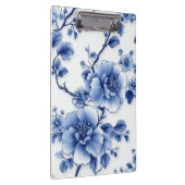 Blue Bloom Metal Clip Pad Klemmbrett (Rechts)