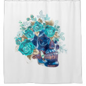 Blue Bloom Requiem Duschvorhang (Vorderseite)
