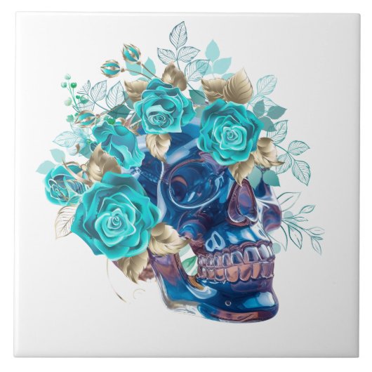 Blue Bloom Requiem Fliese (Vorderseite)