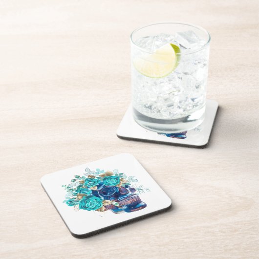 Blue Bloom Requiem Getränkeuntersetzer (Rechte Seite)