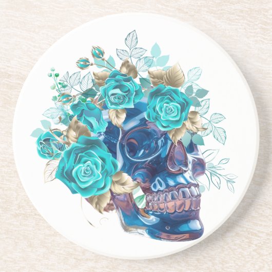 Blue Bloom Requiem Getränkeuntersetzer (Vorne)