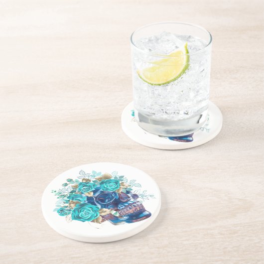 Blue Bloom Requiem Getränkeuntersetzer (Seite)