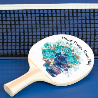 Blue Bloom Requiem Ping Pong Paddle – Artistic Flo Tischtennis Schläger