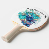 Blue Bloom Requiem Ping Pong Paddle – Artistic Flo Tischtennis Schläger (Vorderseite)