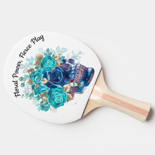 Blue Bloom Requiem Ping Pong Paddle – Artistic Flo Tischtennis Schläger (Seitenansicht)