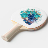 Blue Bloom Requiem Ping Pong Paddle – Artistic Flo Tischtennis Schläger (Vorderseite)