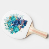 Blue Bloom Requiem Ping Pong Paddle – Artistic Flo Tischtennis Schläger (Seitenansicht)