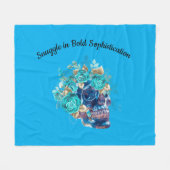 BLUE BLOOM REQUIEM RUNNER FLEECEDECKE (Vorderseite (Horizontal))