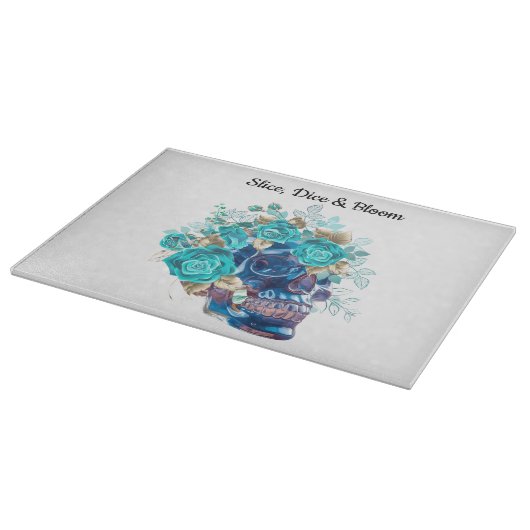 Blue Bloom Requiem Schneidebrett (Ecke)