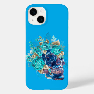 Blue Bloom Requiem-Tasche – Elegante Blumenkunst T Case-Mate iPhone 14 Hülle