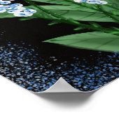 Blue Blooms Poster (Ecke)