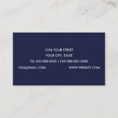 Blue Blosses Business Card Visitenkarte (Rückseite)