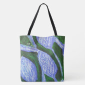 Blue Blossom, Abstract Art Tasche (Rückseite)