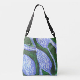 Blue Blossom, Abstract Art Tasche