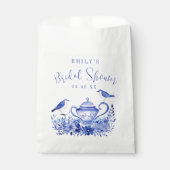 Blue Blossom Brautparty Serene Blue Floral Geschen Geschenktütchen (Vorderseite)