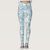 Blue Blossom Breeze Daisy Leggings (Vorderseite)