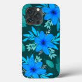 Blue Blossom Elegance iPhone Cover (Rückseite)