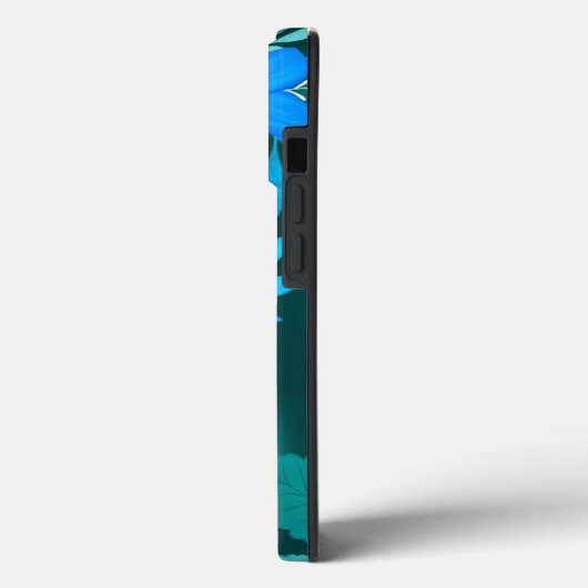 Blue Blossom Elegance iPhone Cover (Rückseite / Links)