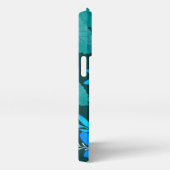 Blue Blossom Elegance iPhone Cover Hülle (Rechte Seite)