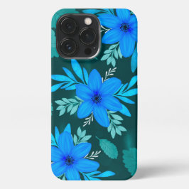 Blue Blossom Elegance iPhone Cover iPhone 13 Pro Hülle