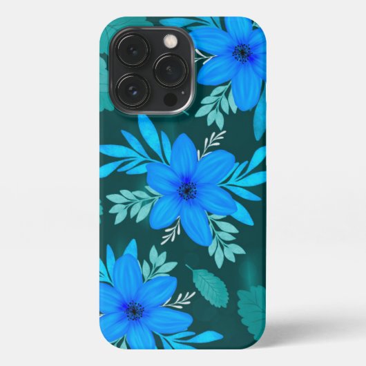 Blue Blossom Elegance iPhone Cover iPhone Hülle (Rückseite)