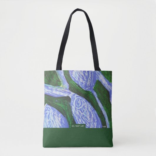 Blue Blossom&Green Tasche (Vorderseite)