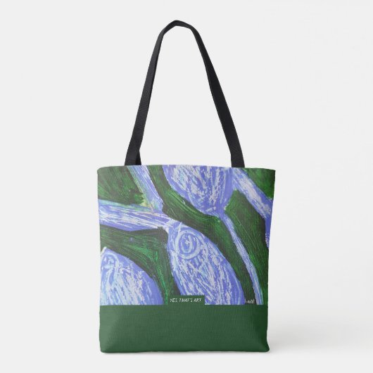 Blue Blossom&Green Tasche (Rückseite)