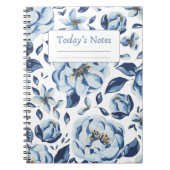 Blue Blossom Notebook Notizblock (Vorderseite)