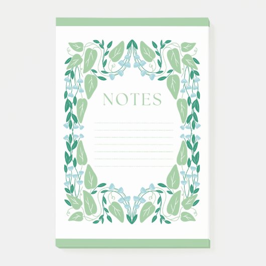 Blue Blossom Post-it Klebezettel (Vorderseite)