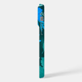 Blue Blossom Stärke iPhone Cover Hülle (Linke Seite)