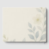 Blue Blossom Wedding Guest Book - Personalisiert Gästebuch (Rückseite)