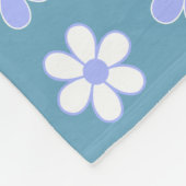 Blue Blue & White Blume auf Blue Fleecedecke (Ecke)