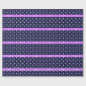 Blue Blue White Polka Dots Lilac Name Monogram Geschenkpapier (Flach)
