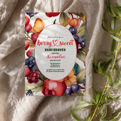 Blue Blueberry Berry Sweet Baby Dusche Einladung