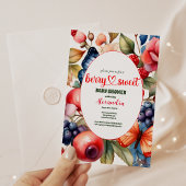 Blue Blueberry Berry Sweet Baby Dusche Einladung