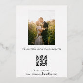 Blue Bluebonnets Blueborales Foto QR Code Hochzeit Folieneinladung (Rückseite)