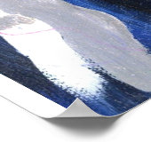 Blue Blues Guitar Player Malerei Acryl Poster (Ecke)