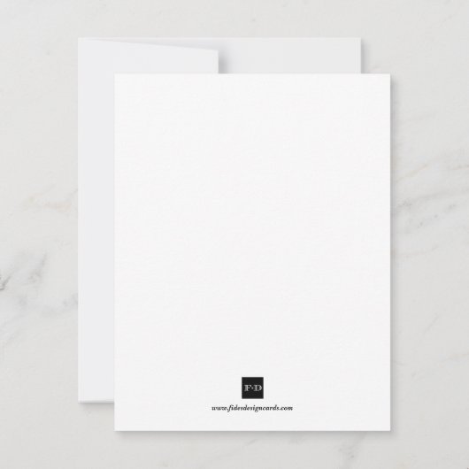 Blue blüh Klassische Scroll Hochzeit speichern Sie Save The Date (Rückseite)