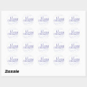 Blue Blüh Merry Christmas Sticker (Blatt)