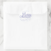 Blue Blüh Merry Christmas Sticker (Tasche)
