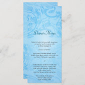 Blue Blüh Wedding Menu Menükarte (Vorne/Hinten)