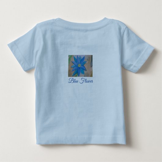 Blue Blume Baby T - Shirt (Rückseite)