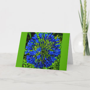 Blue Blume Ball Card Karte