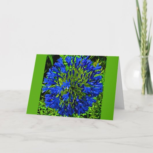 Blue Blume Ball Card Karte (Vorderseite)