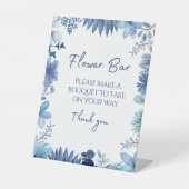 Blue Blume Bar Take a Boquet Gefallen Sockelschild (Vorderseite)