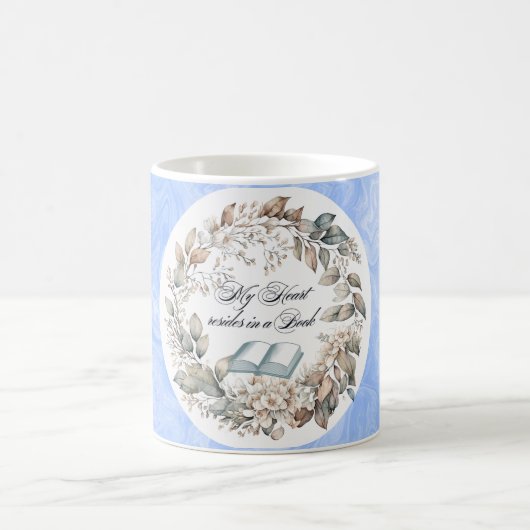 Blue Blume Bouquet Book Liebhaber Kaffeetasse (Mittel)