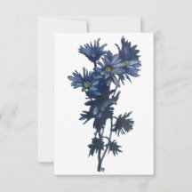 Blue Blume Bouquet Flat Danke Karte