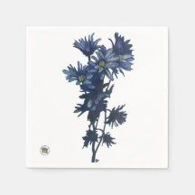 Blue Blume Bouquet Paper Napkin
