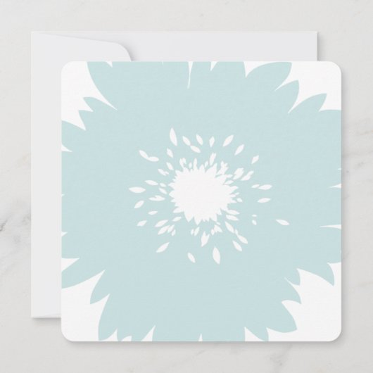 Blue Blume Bridal Einladung (Rückseite)