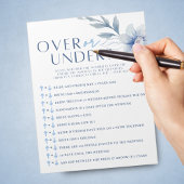 Blue Blume Bridal Over oder Under Dusche Game Pack Notizblock